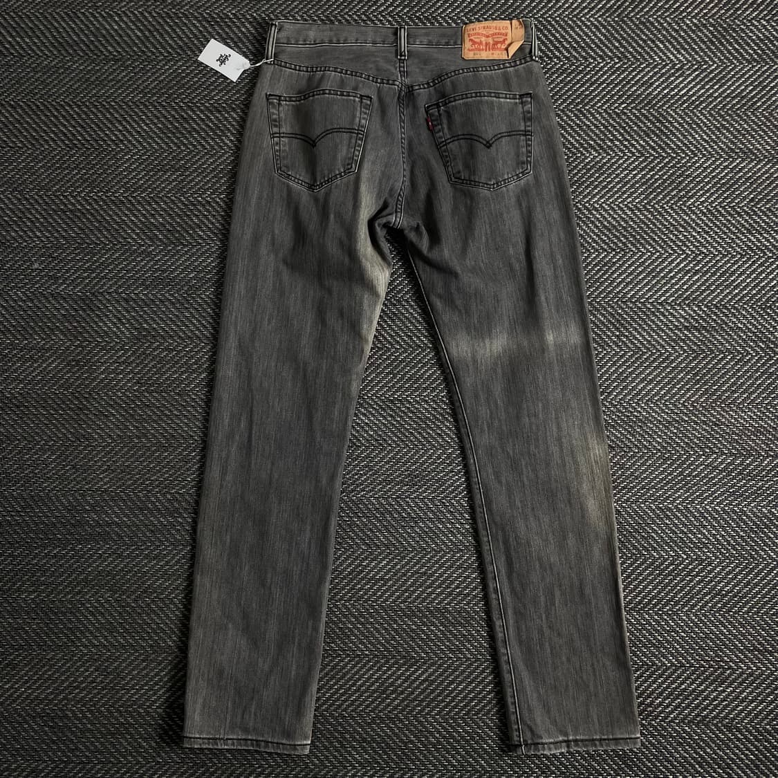 리바이스 501 레귤러 워싱 데님 흑청 팬츠o 3083 상품이미지3