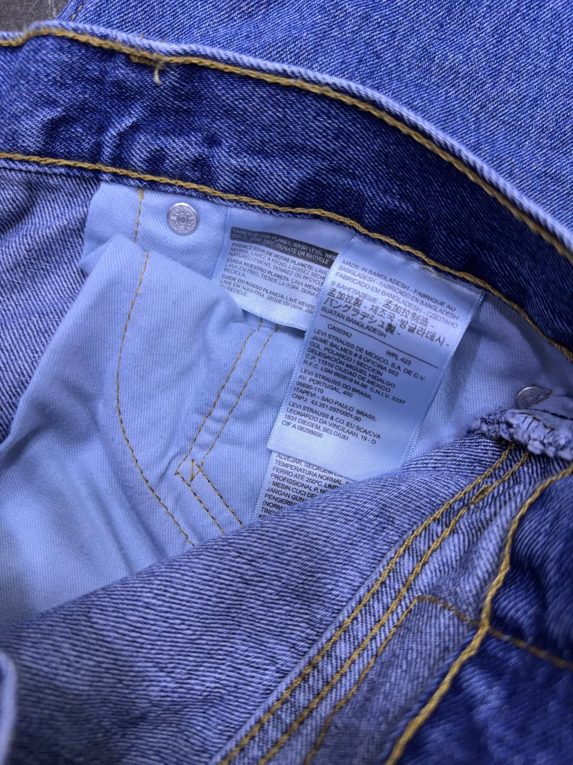 리바이스 505 레귤러 스트레이트핏 라이트 워싱 데님팬츠 36 상품이미지8