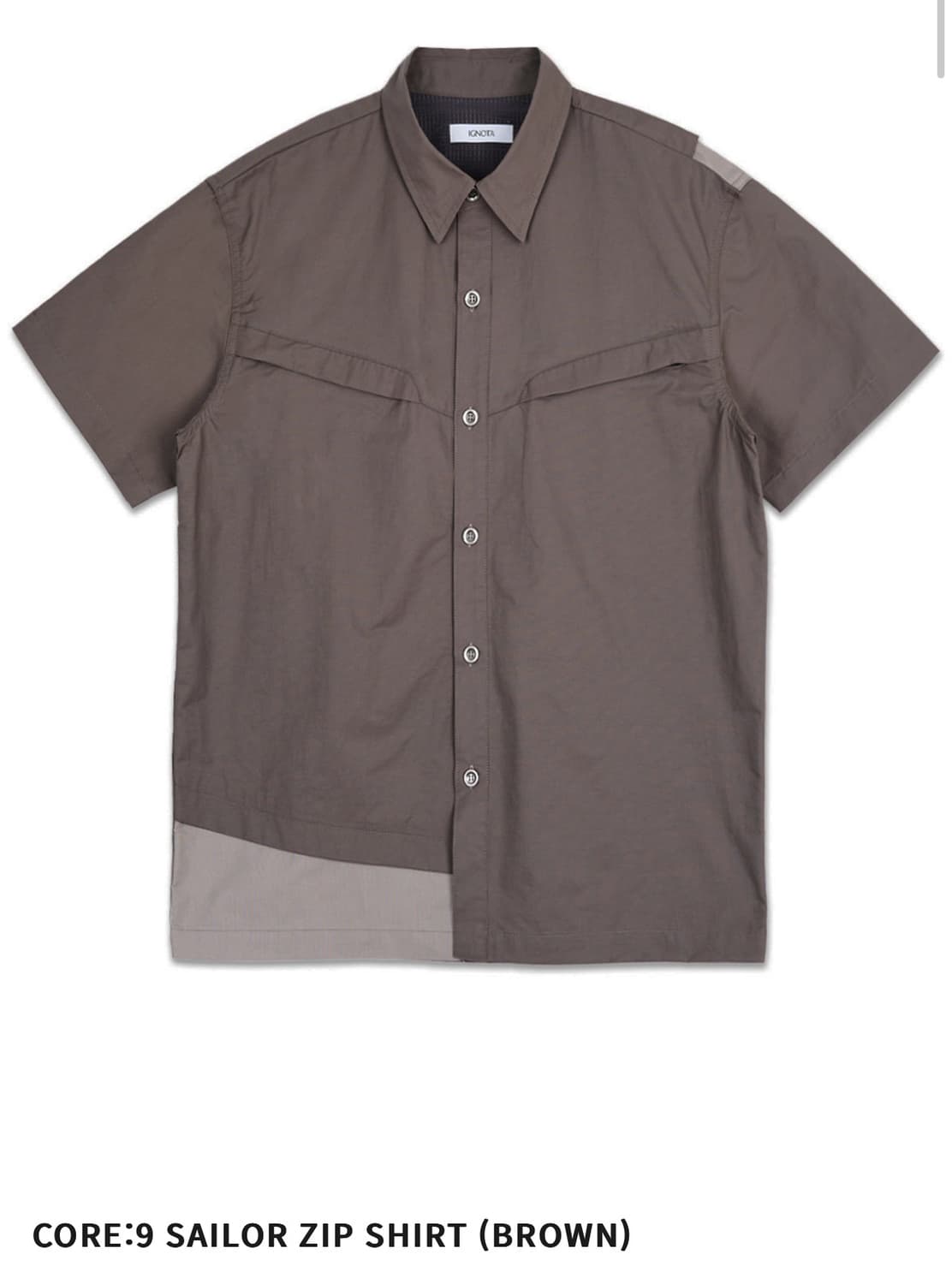 구매) 이그노타 core:9 sailor zip 셔츠 브라운 구합니다 상품이미지1