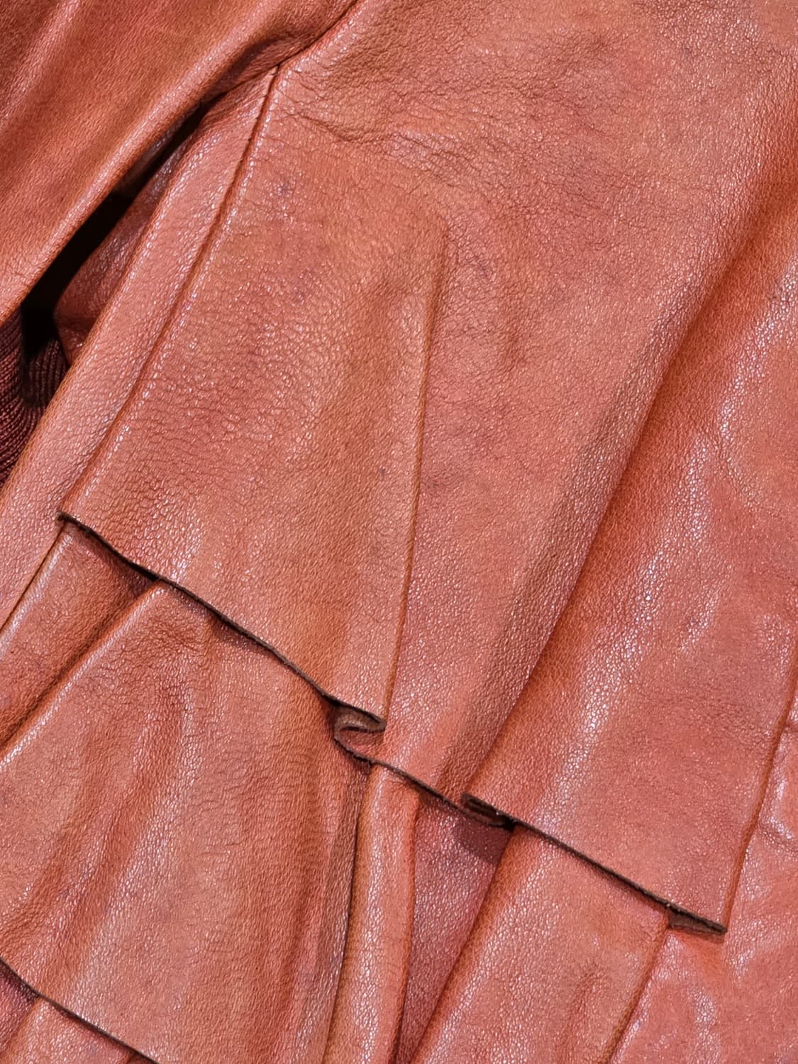 must.bp 레드 가죽 프릴 자켓 상품이미지5