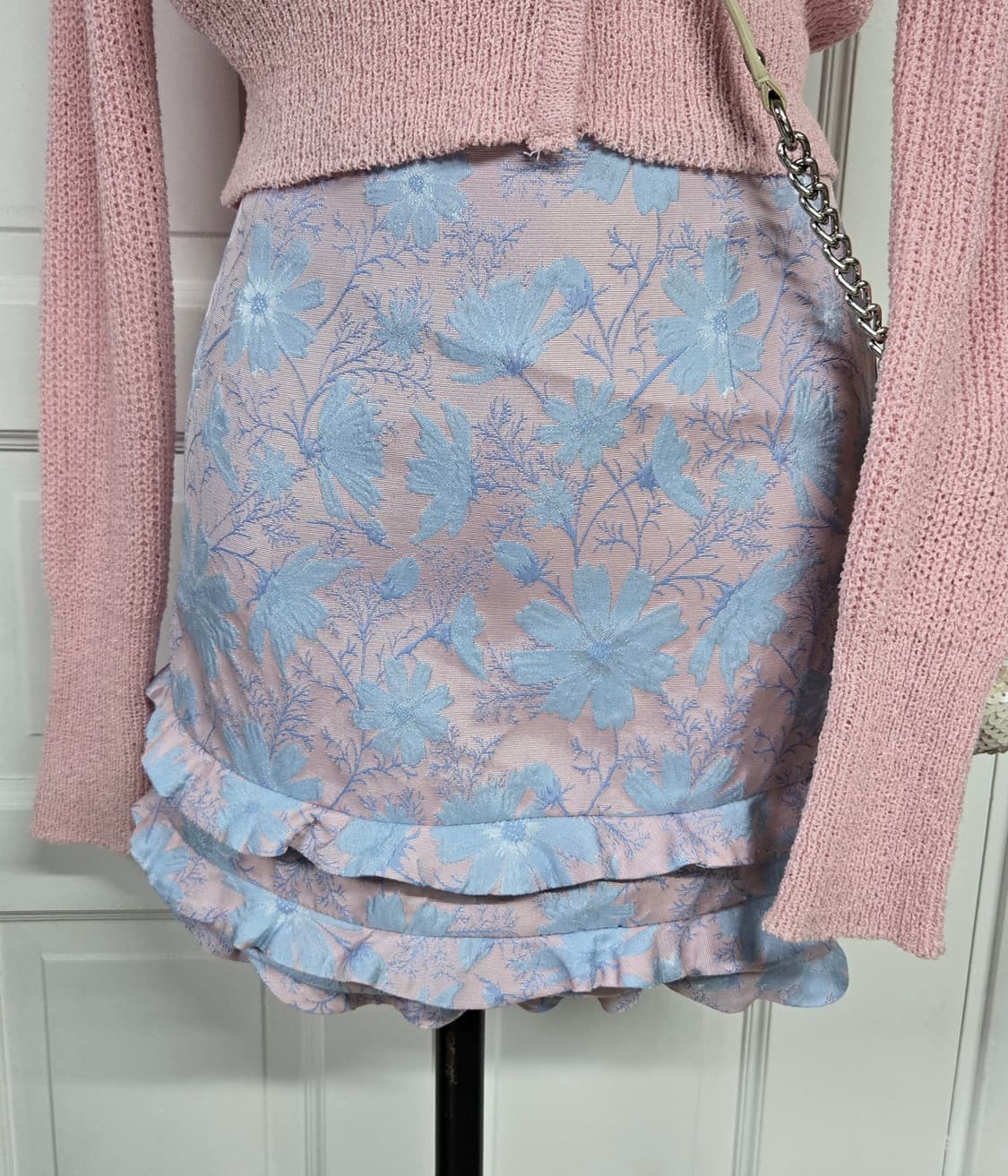 LPA 러플 플로랄 미니스커트 상품이미지3