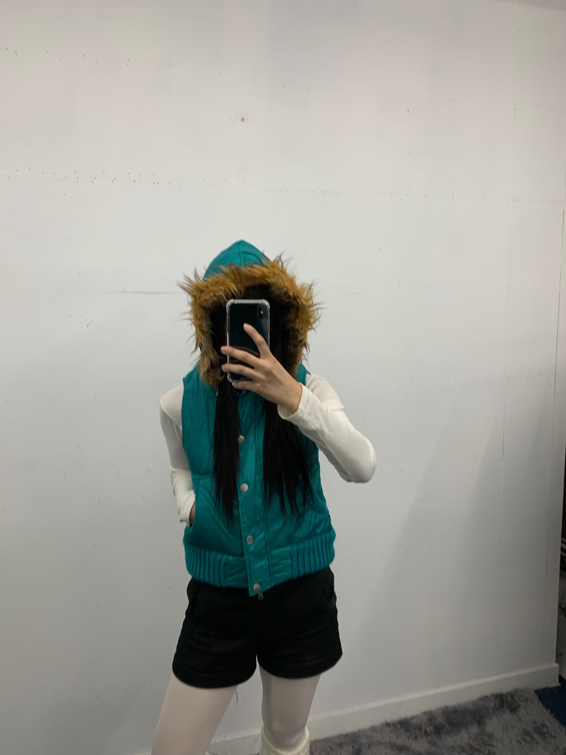 민트 Y2k 퍼 다운 베스트 상품이미지5