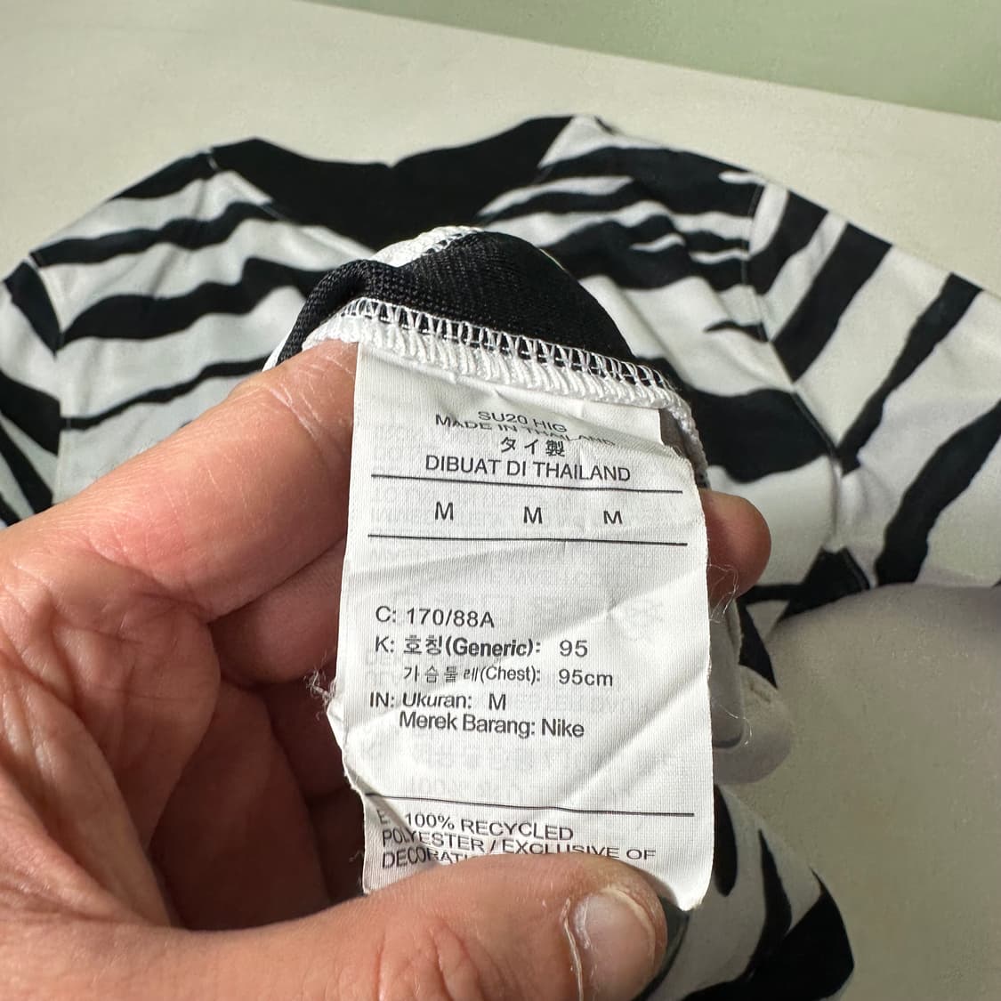 95 S-M 나이키풋볼 20한국국대 지브라 축구져지 축구반팔 상품이미지6