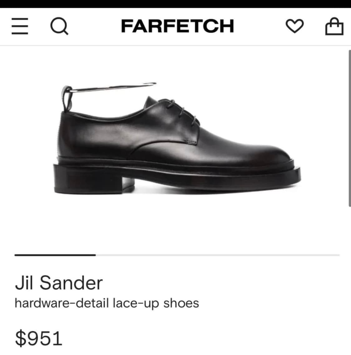 질샌더 레이스업 더비 슈즈(39사이즈/앵클릿 탈부착 가능) 상품이미지8