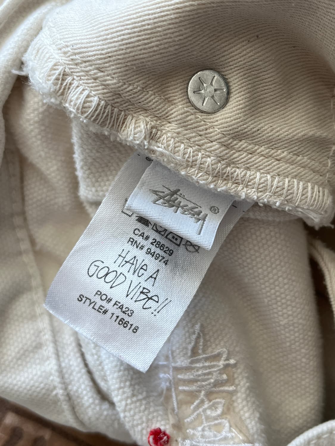 stussy 스투시 빅올진 Big Ol’ 화이트 데님 30 상품이미지7