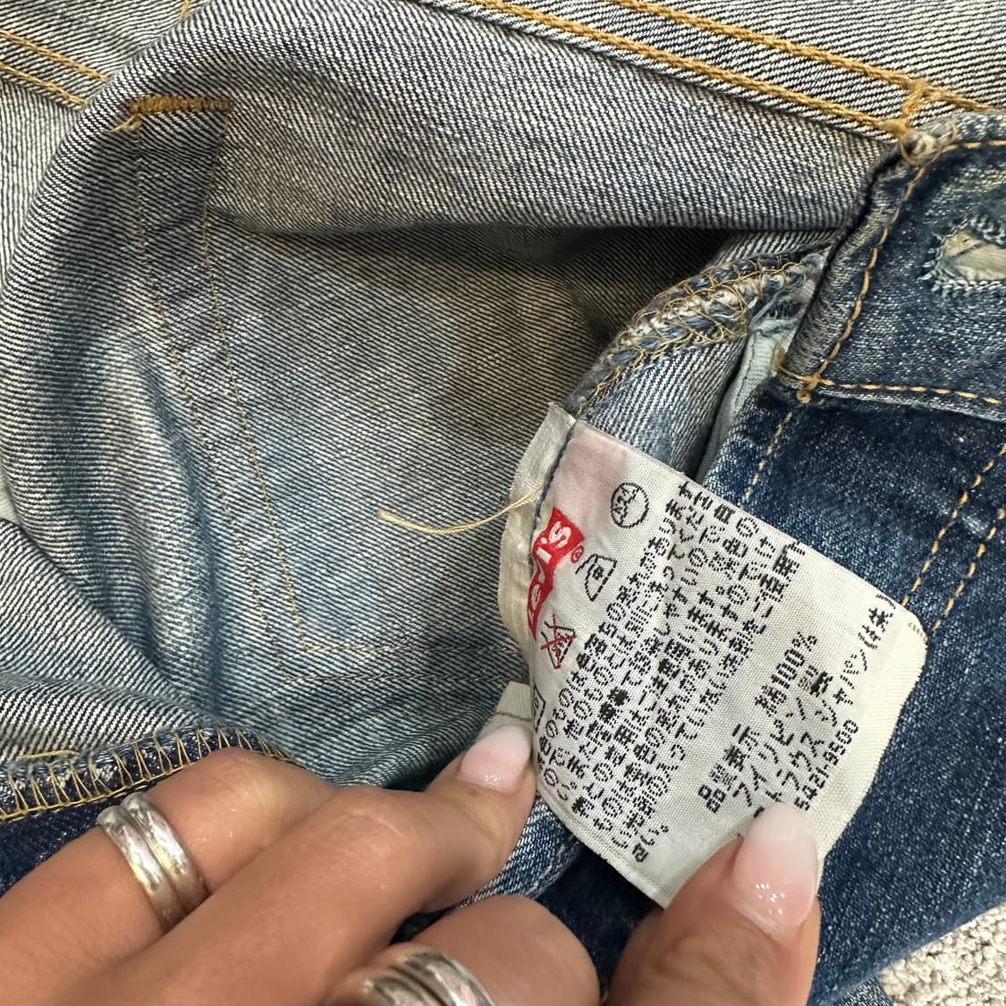 리바이스501 오리지널 페이딩 데님 팬츠(29) 상품이미지5