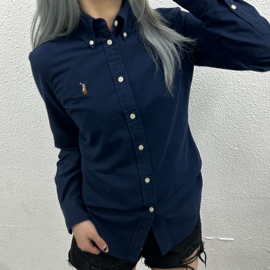 폴로 랄프로렌 옥스포드 네이비 셔츠 S 상품이미지1