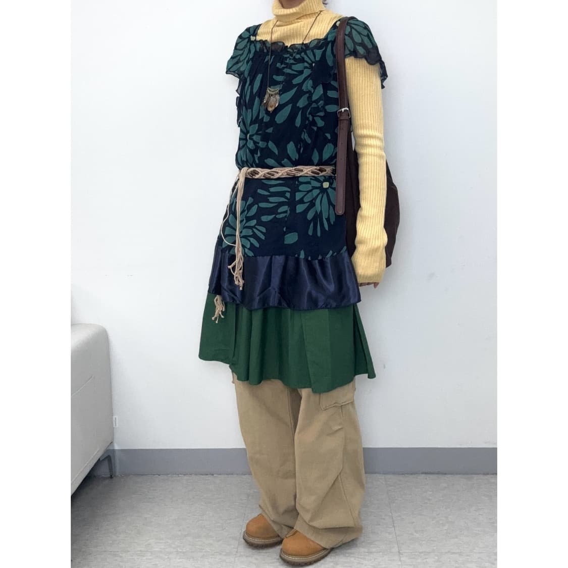 빈티지 그린 스커트 상품이미지2