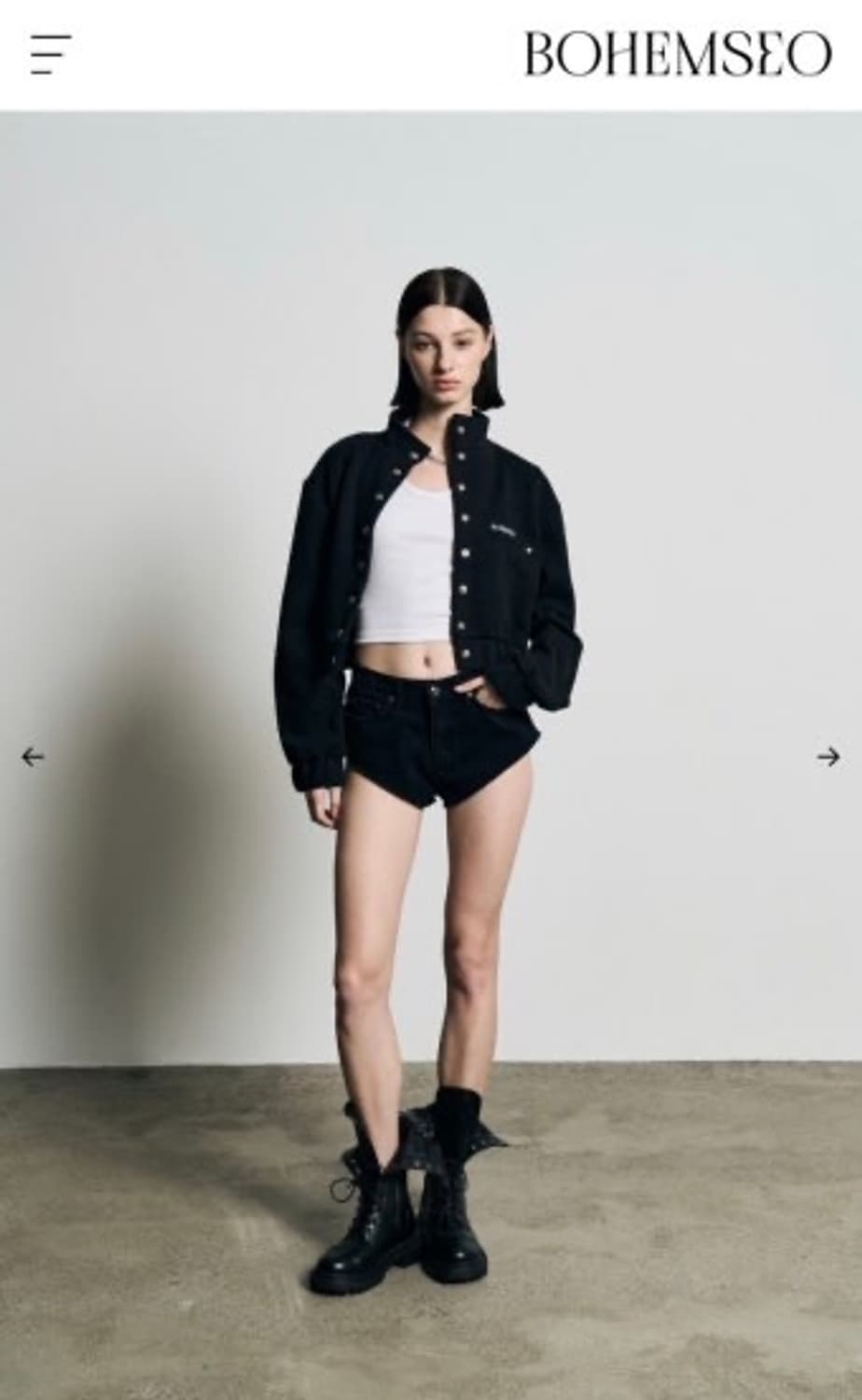 보헤미안서울 봄버 자켓 블랙 상품이미지2