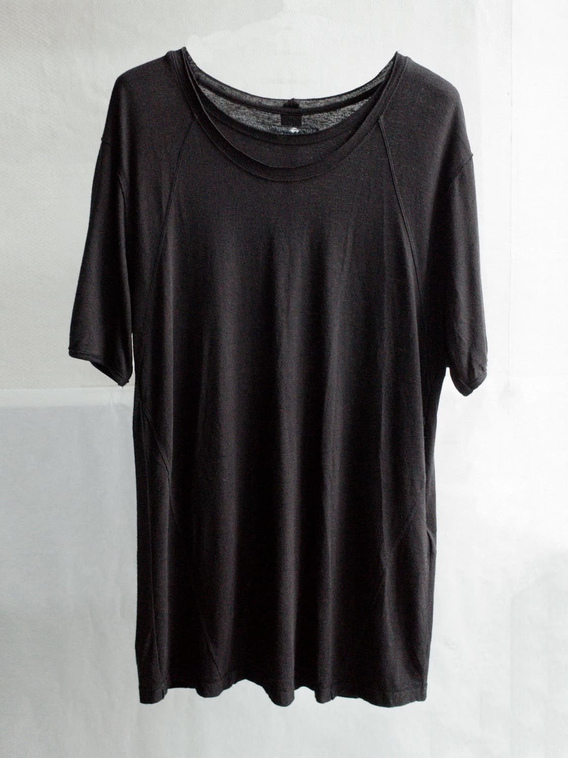 blackme 블랙멀 double neck tee / black 상품이미지2