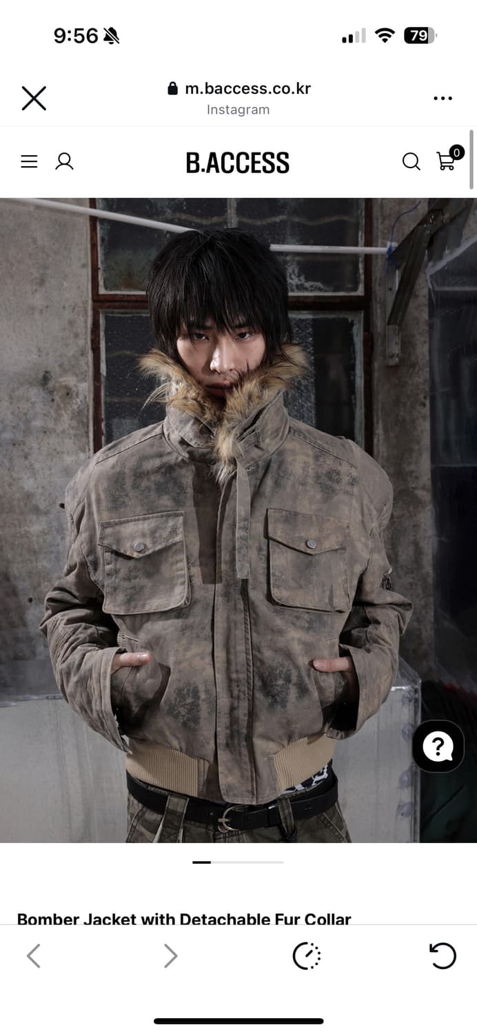 비엑세스 b.access 퍼 카라 자켓 상품이미지1