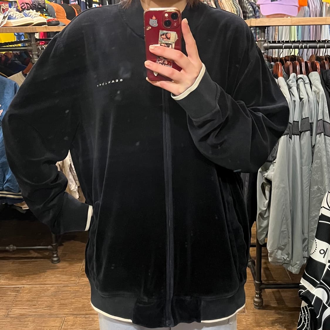 [HI] 빈티지 집업 블랙 상품이미지1