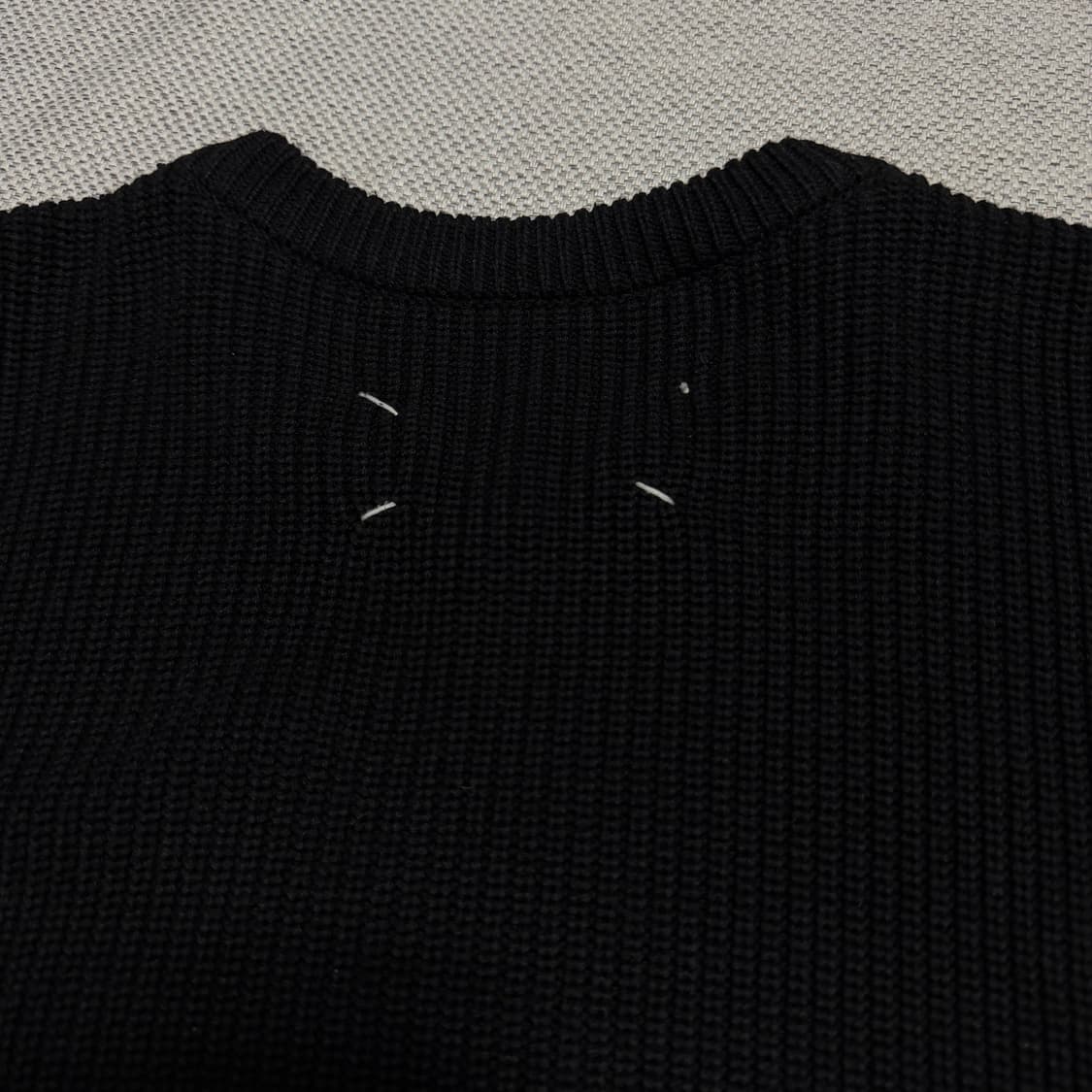 메종 마르지엘라 블랙 크루넥 니트 스웨터 상품이미지7