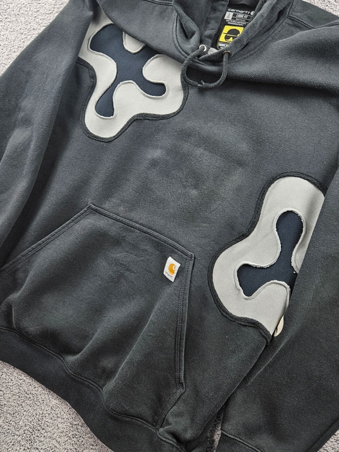 칼하트 아플리케 커스텀 스웻 후드 티셔츠 ( L ) / 10989 상품이미지10