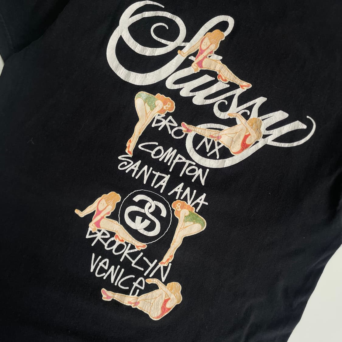 Stussy 스투시 90‘s 월드투어 핀업걸 반팔티 상품이미지5