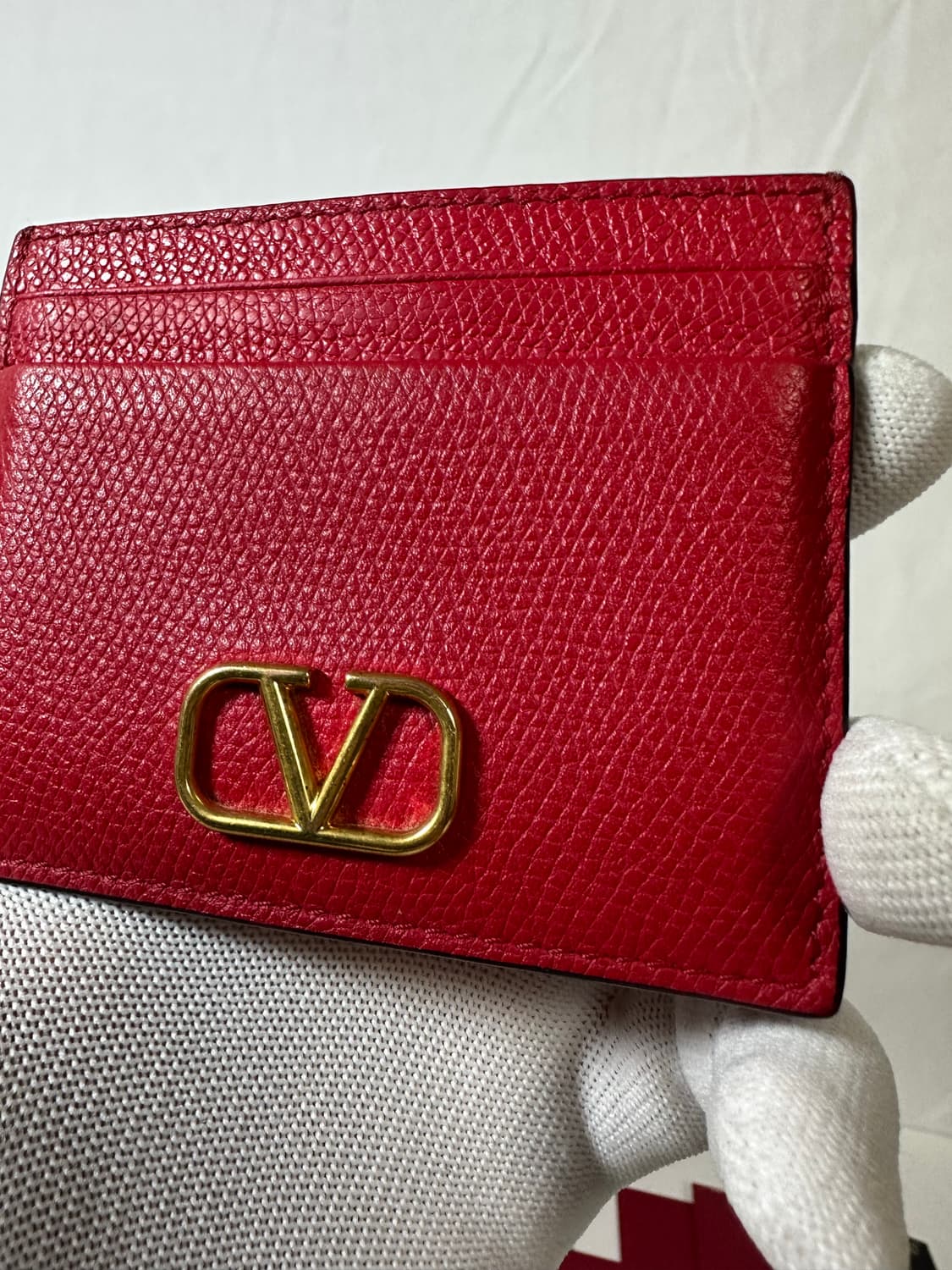 발렌티노 로고 카드지갑 레드(OS) 상품이미지7