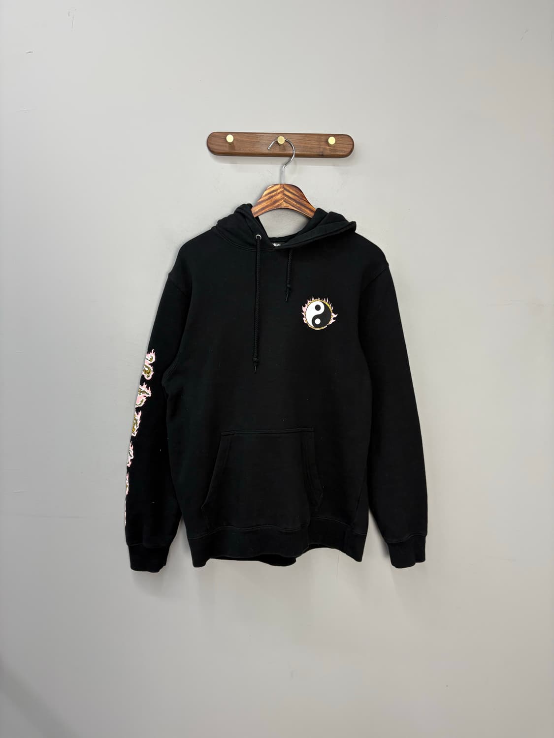 스투시 루즈핏 음양 플레임 로고 후드티 A2808 상품이미지2