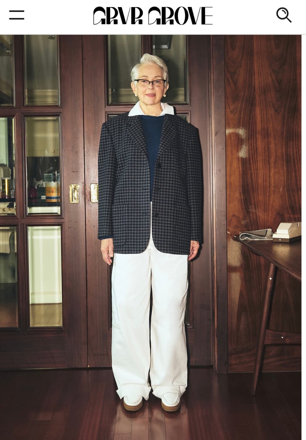 그로브 페니 체크 자켓 상품이미지5