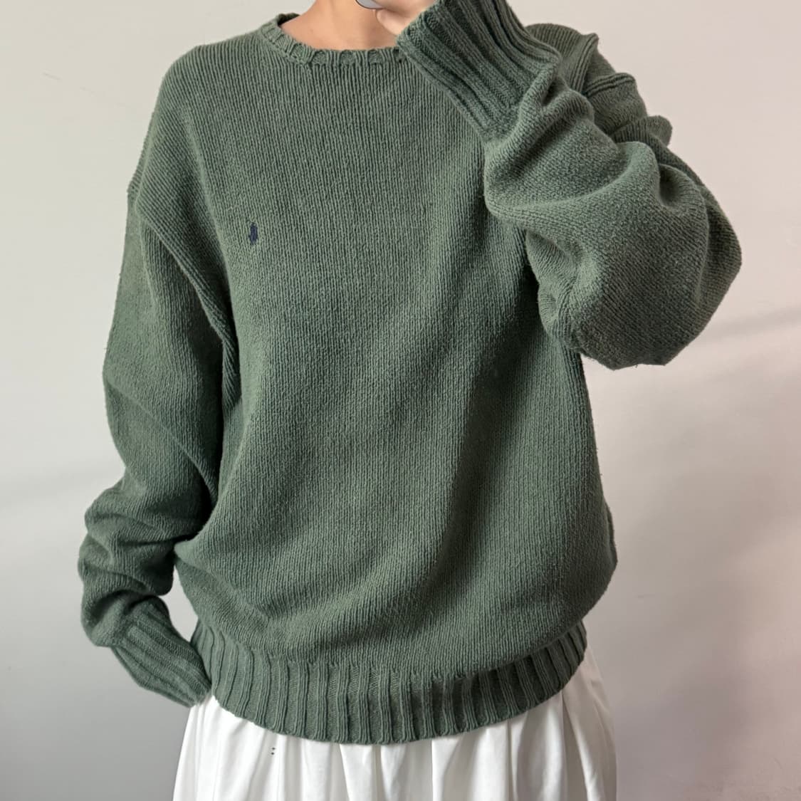 [LL] 폴로 그린 니트 상품이미지2