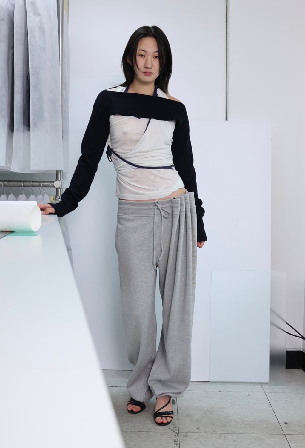 울리카상투스CURTAIN JERSEY PANTS (GREY) M 상품이미지3
