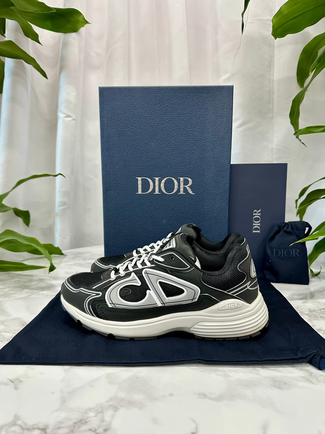 [정품] 디올 B30 스니커즈 메쉬 테크니컬 블랙 41사이즈 상품이미지4