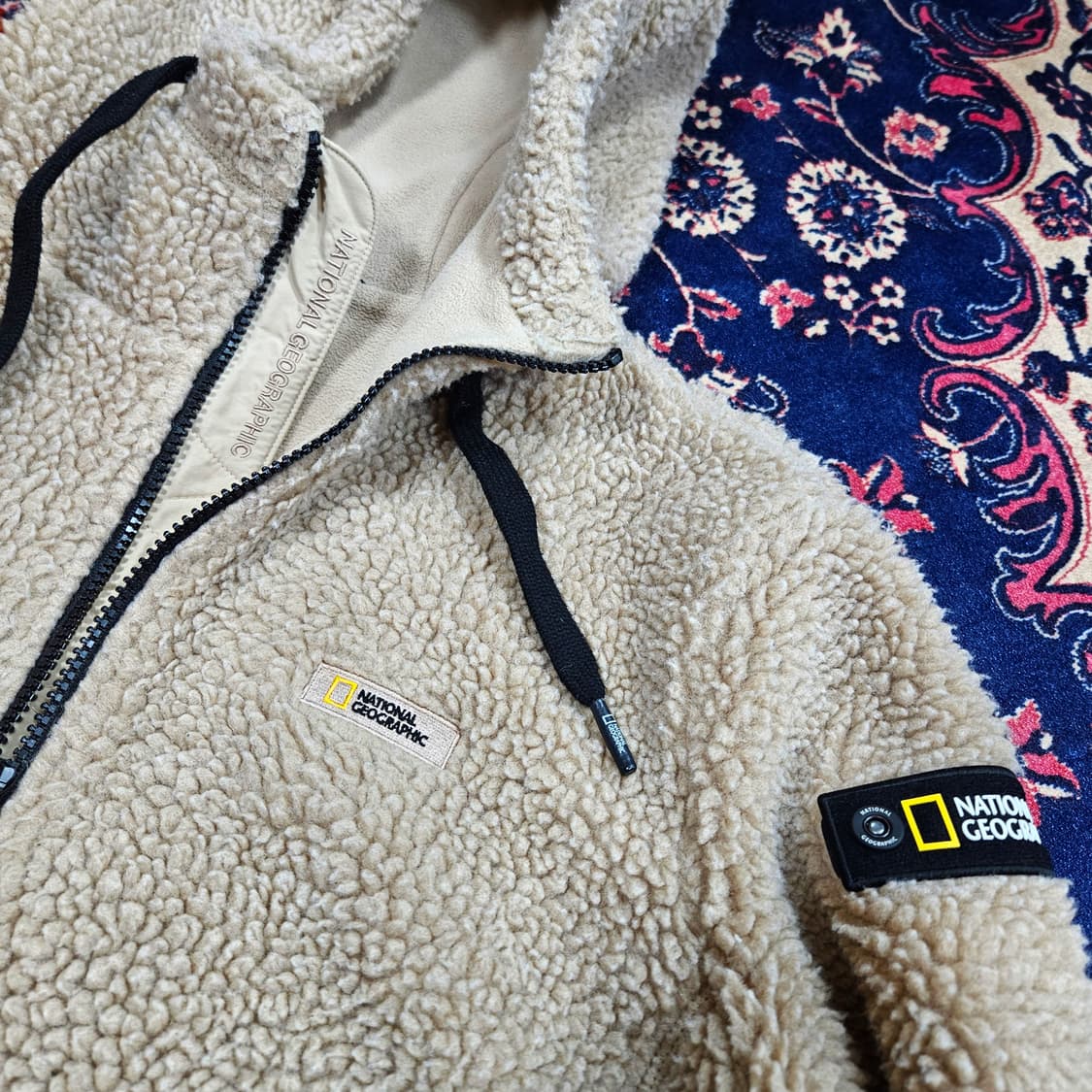 네셔널지오그래픽 양털 플리스 후드 점퍼 S size 상품이미지2