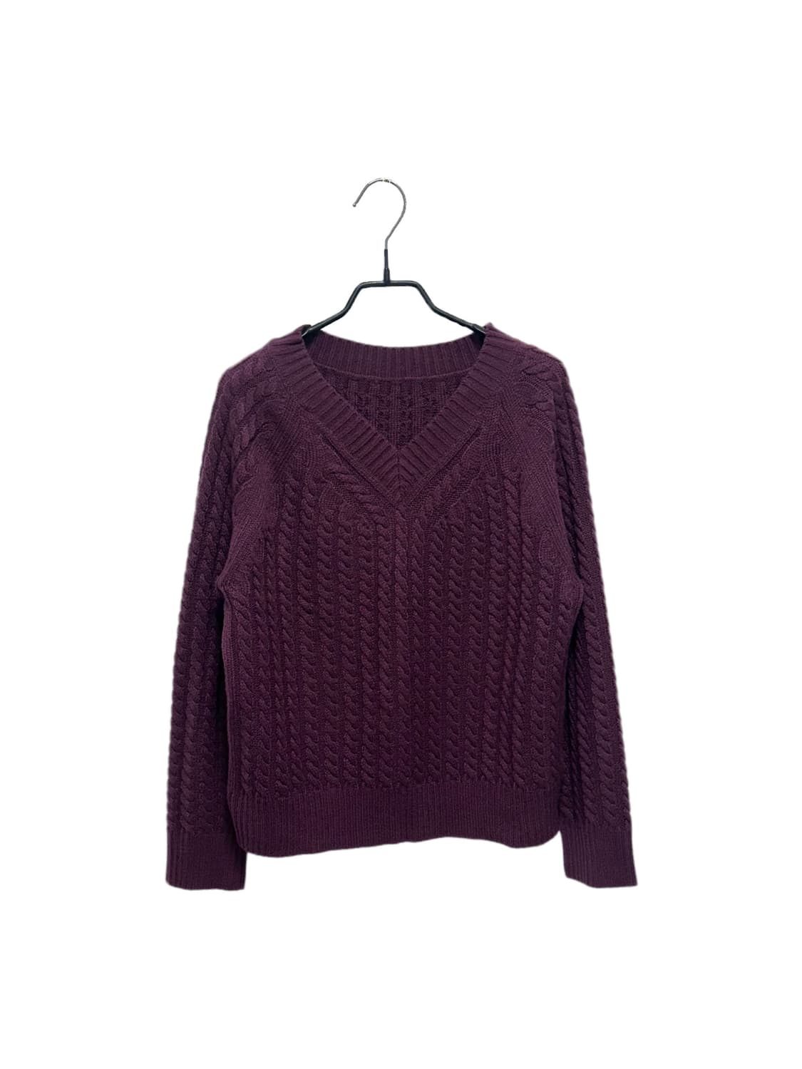 빈티지 브이넥 꽈배기 니트 상품이미지1