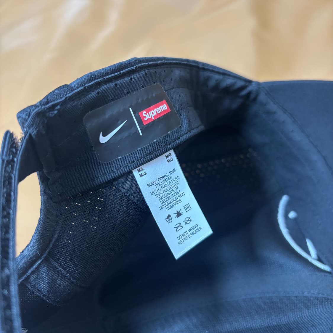 (Supreme x Nike) 슈프림x나이키 블랙 러닝캡 모자 Black 상품이미지8