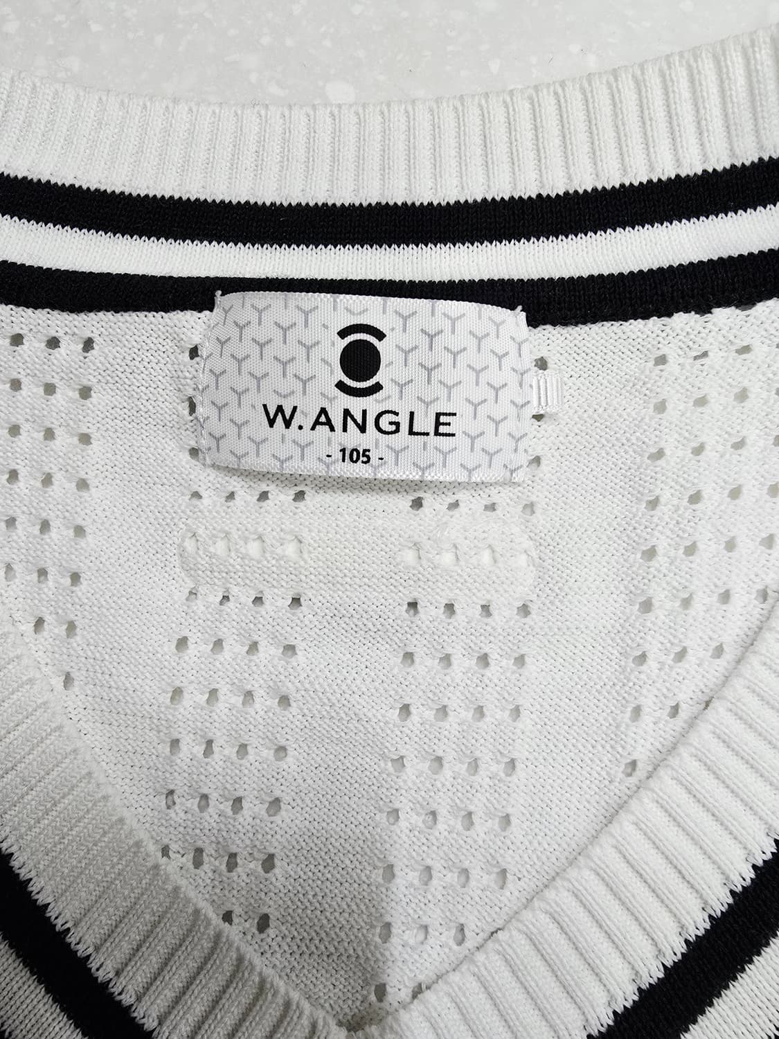 와이드앵글 화이트 브이넥 니트 조끼 상품이미지8