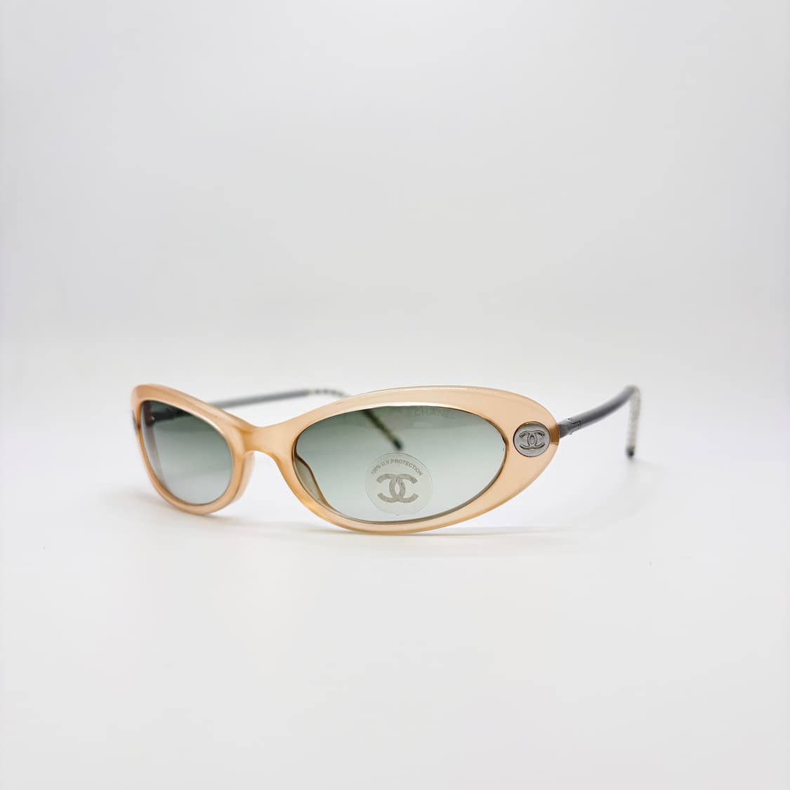 CHANEL 샤넬 베이지 실버 고글 빈티지 선글라스  상품이미지1