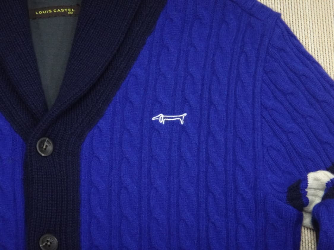 (100) 루이까스텔 숄카라 꽈배기 니트 방풍 가디건 상품이미지4