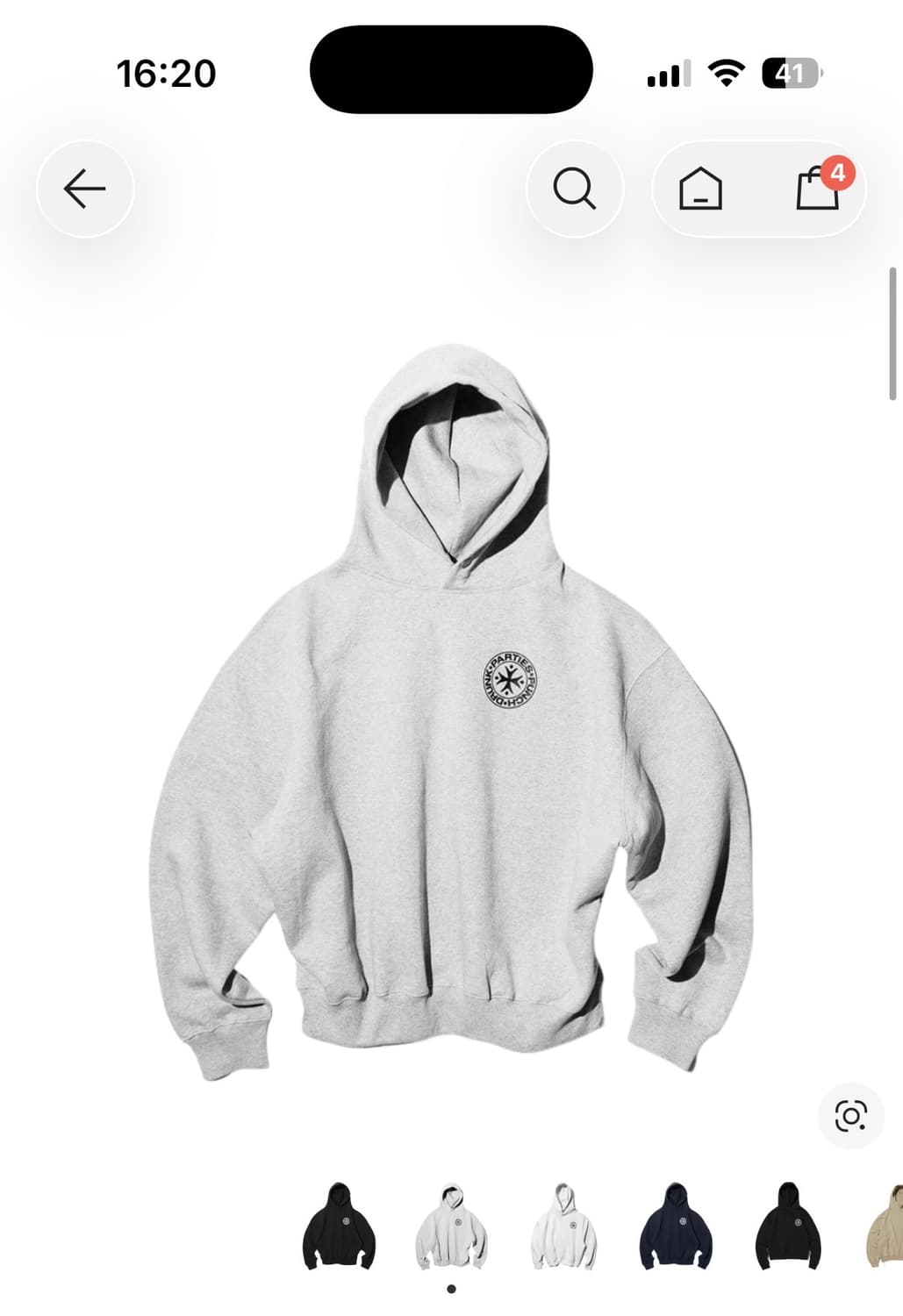 펀치 드렁크 파티즈 후드티 0사이즈 상품이미지1