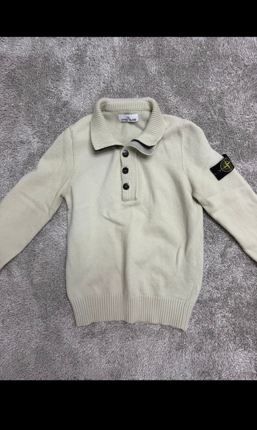 급처 스톤아일랜드 반집업 니트 S 아이보리 /6715508A3 상품이미지3