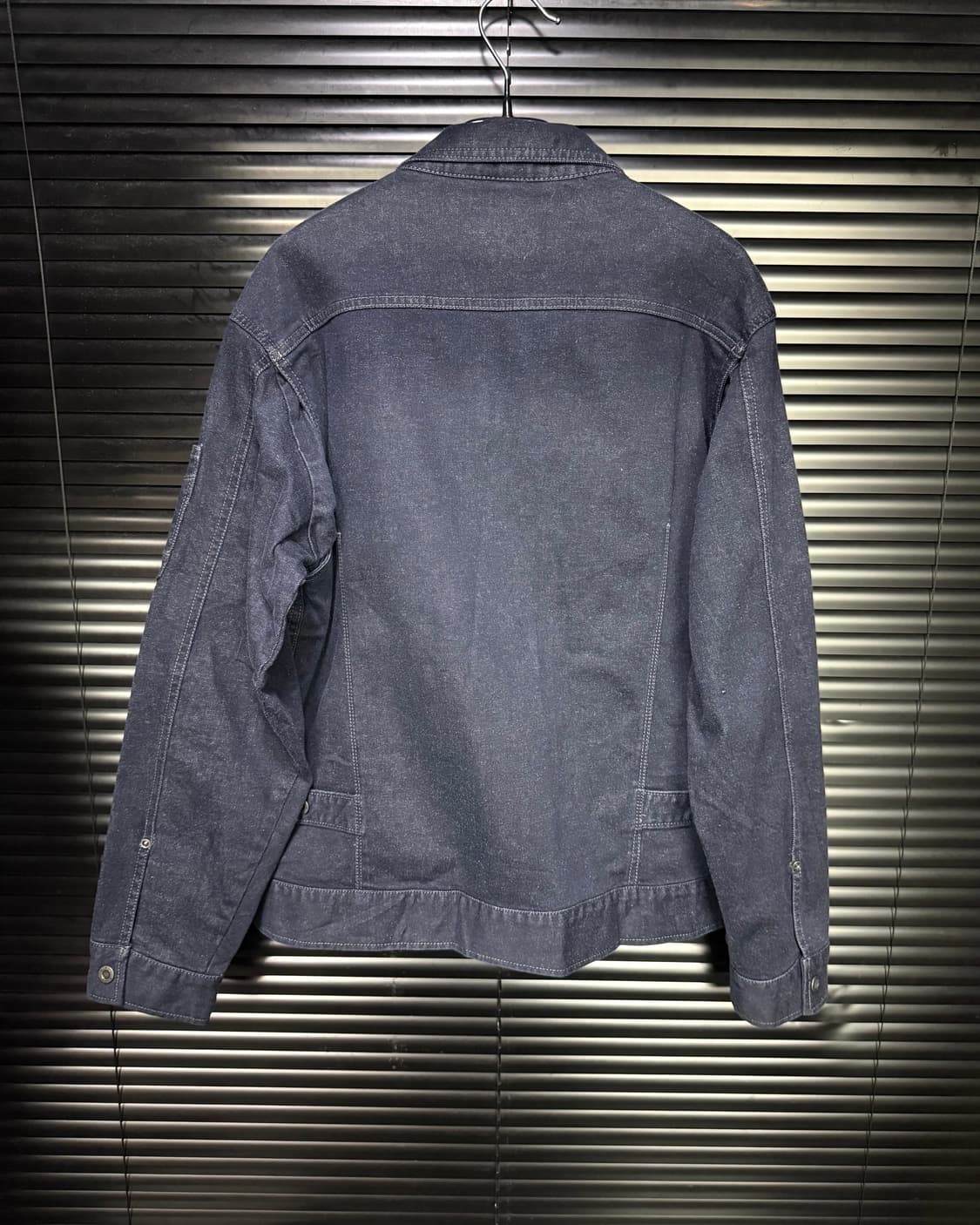 BURTLE 일본 아메카지 데님 트러커 진청 하이넥 집업 워크 자켓 LL 상품이미지6