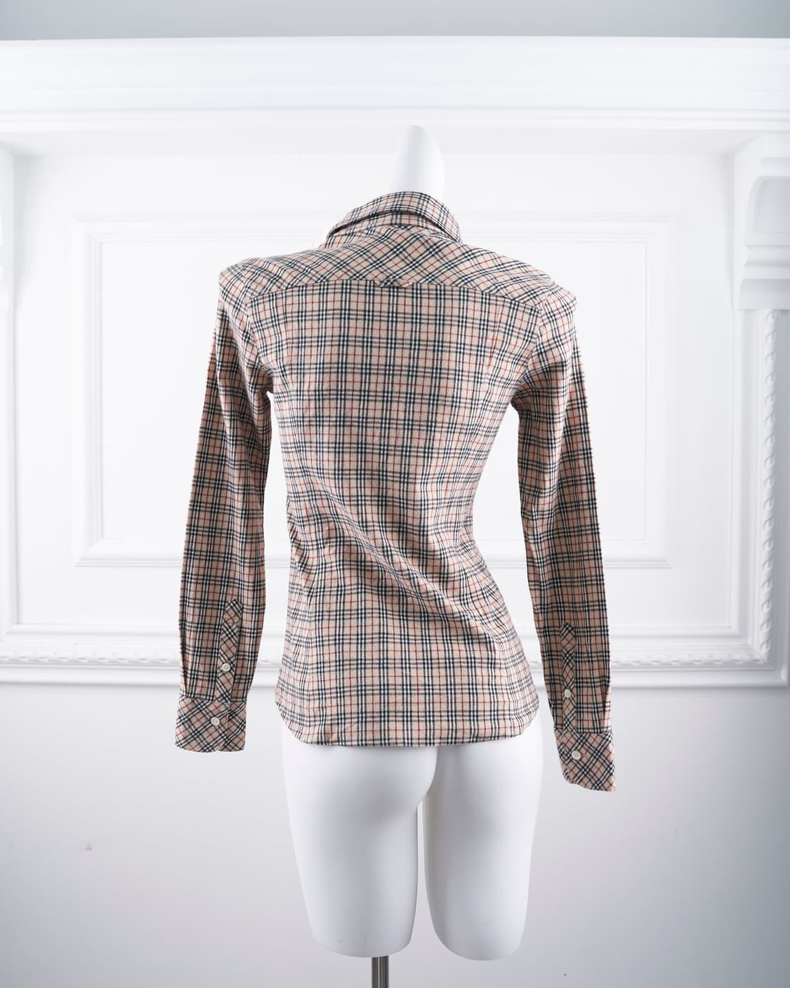 Burberry 블루라벨 레드 로고 노바체크 셔츠 상품이미지2