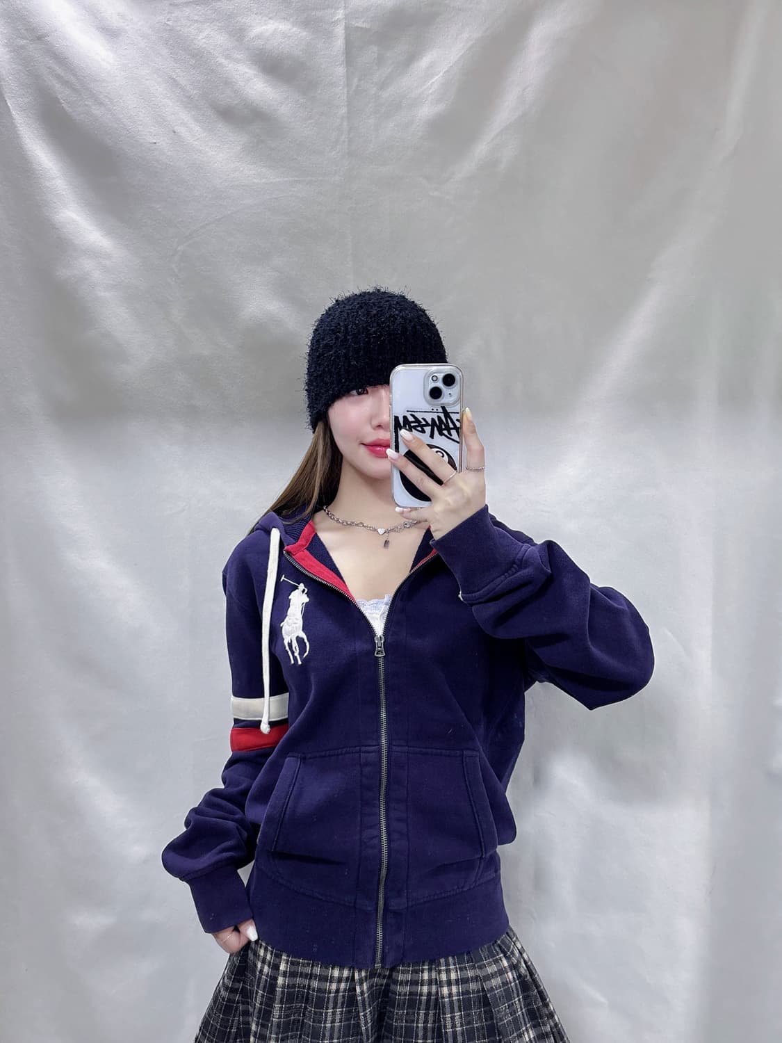 폴로 랄프로렌 네이비 빅포니 후드집업  상품이미지2