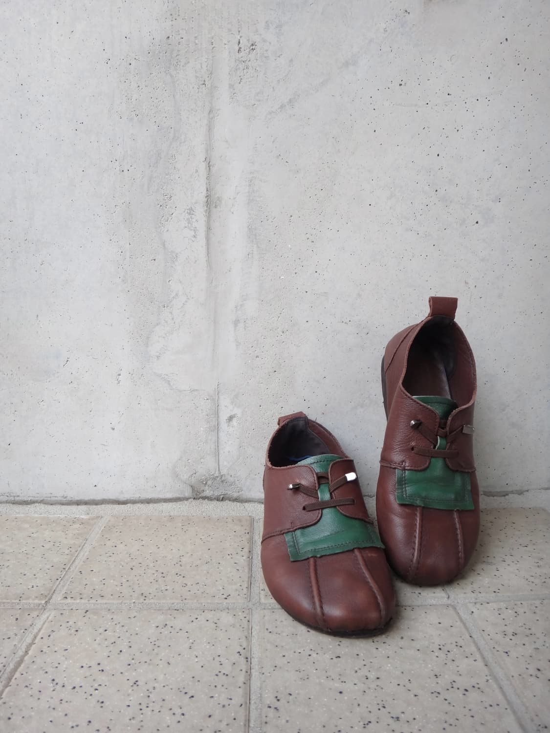 Patch leather moc flat shoes  상품이미지2