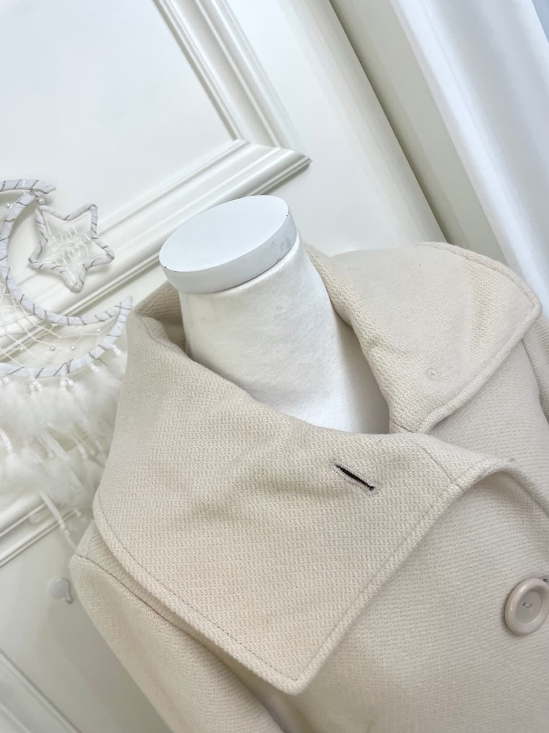 pink cream basic warm coat(size-11) 상품이미지6