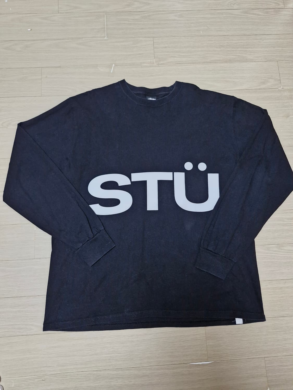 [XL] 스투시 올 캡스 롱슬리브 블랙 상품이미지1