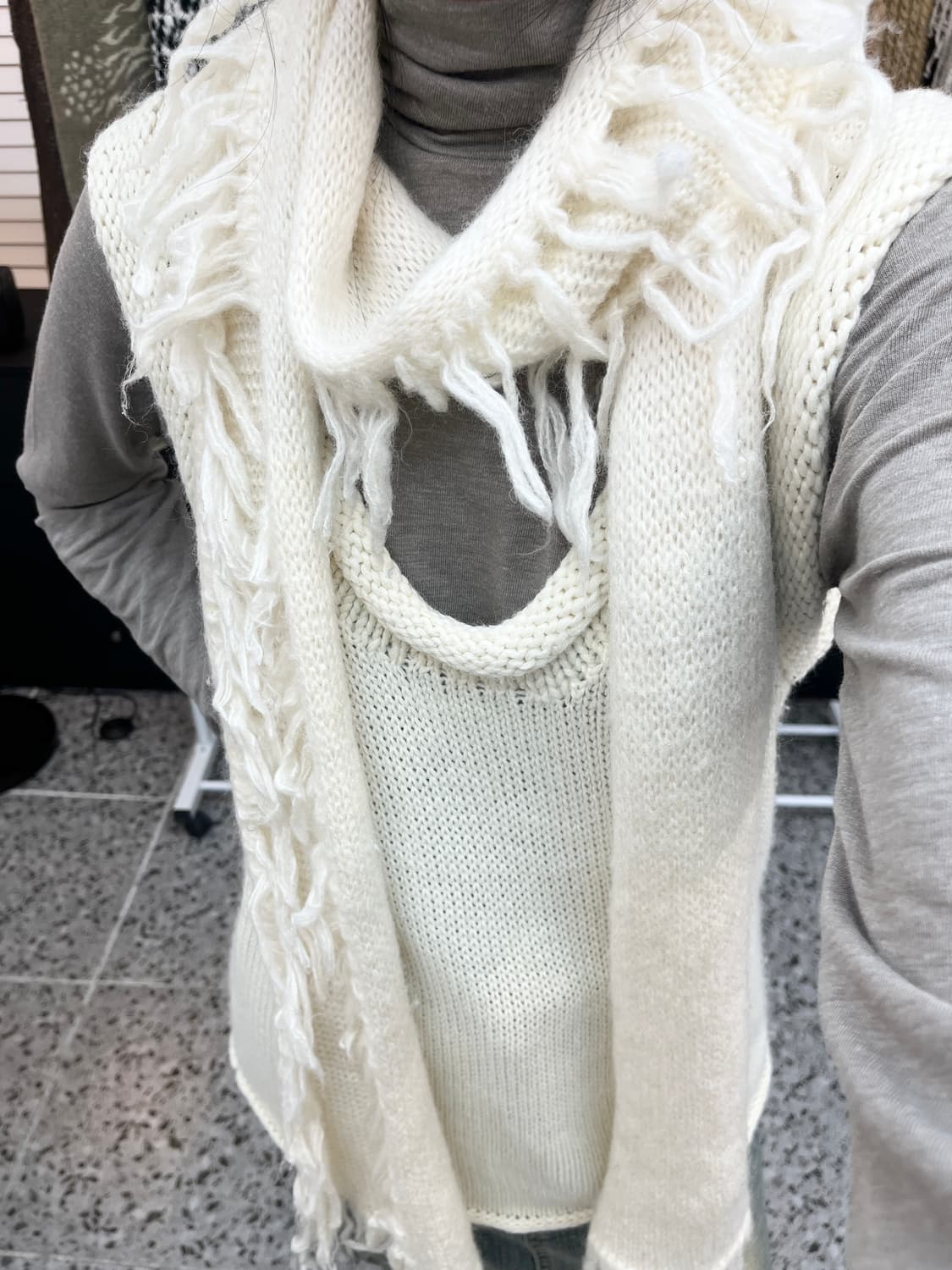 ivory knit muffler 상품이미지2