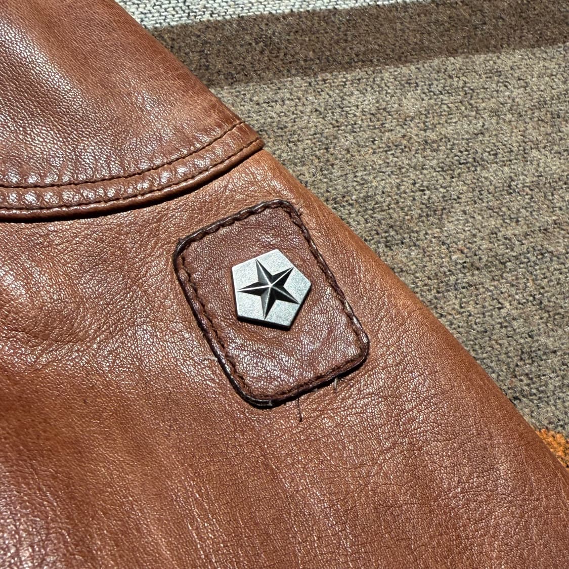 마일스톤 램스킨 나파가죽 카페레이서 자켓 L 양가죽 상품이미지2