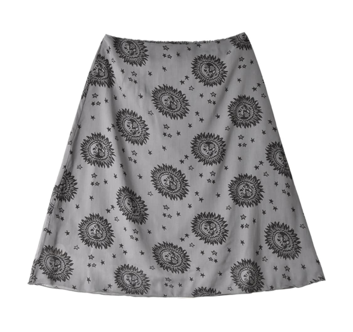 쿠키시 Sun print rayon skirt 상품이미지1