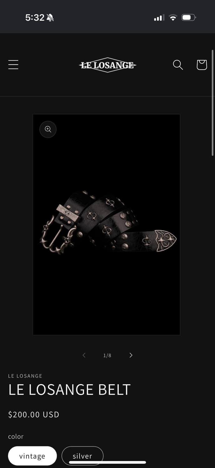 Leather LE LOSANGE BELT 상품이미지7