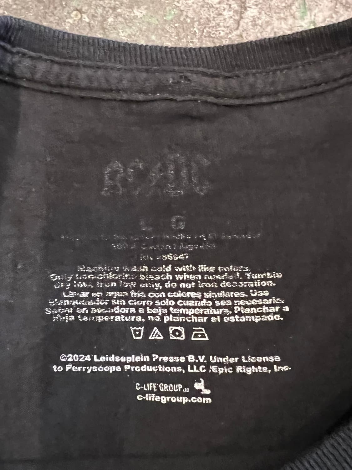 [L] ACDC Back in Black 블랙 빈티지 밴드 티셔츠 상품이미지7