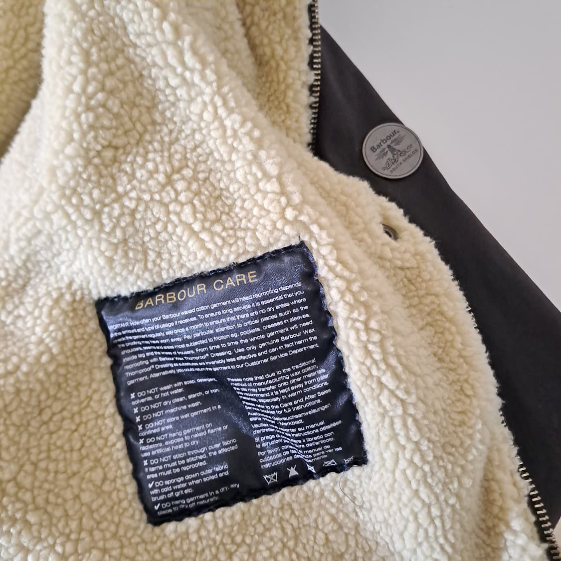 (여성 택포) 바버 양털 왁스 후드 자켓 EU42 B594 상품이미지7