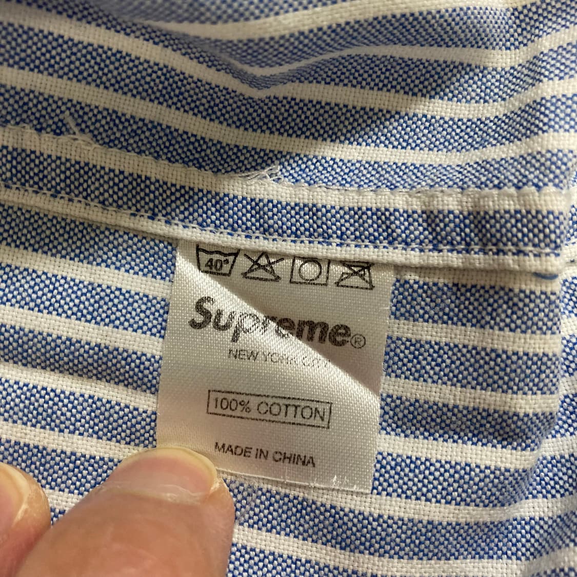 (XL) 00s 슈프림 스트라이프 옥스포드 셔츠 상품이미지8