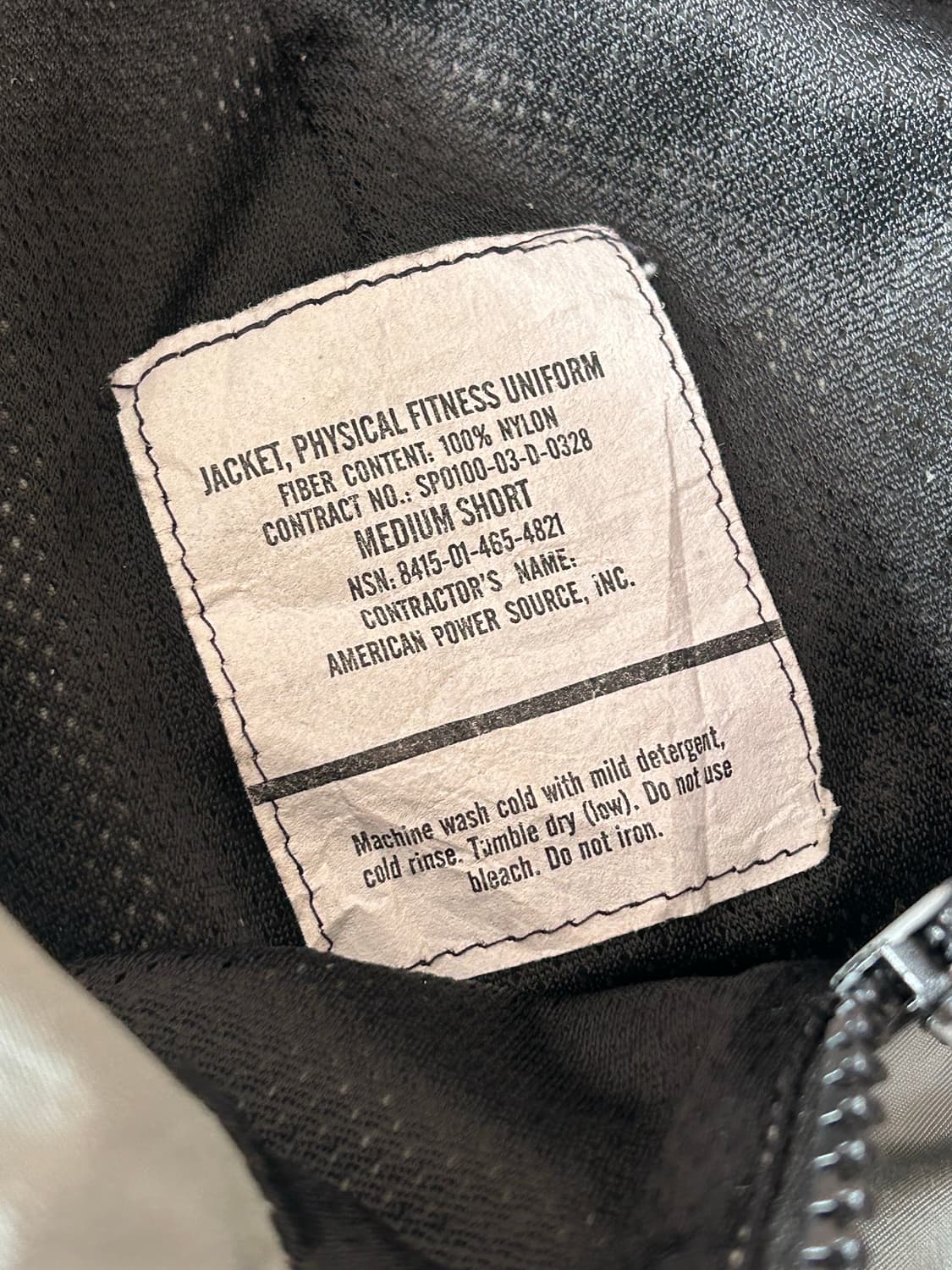 US IPFU ARMY 미군 미디움 숏 바람막이 자켓 상품이미지5