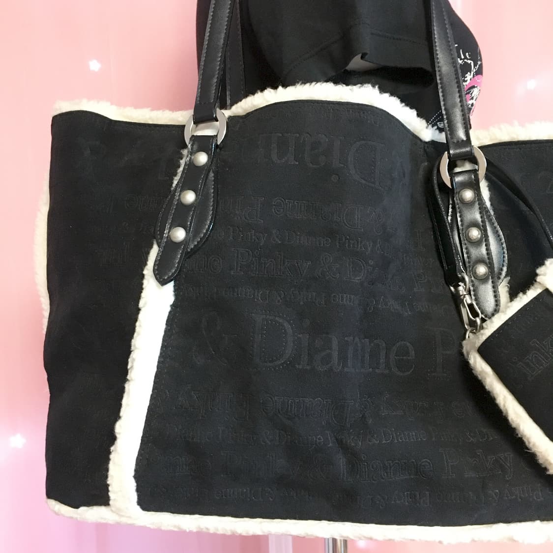 핑키앤다이안 블랙 퍼 숄더백 갸루 헤이세이 y2k 상품이미지6