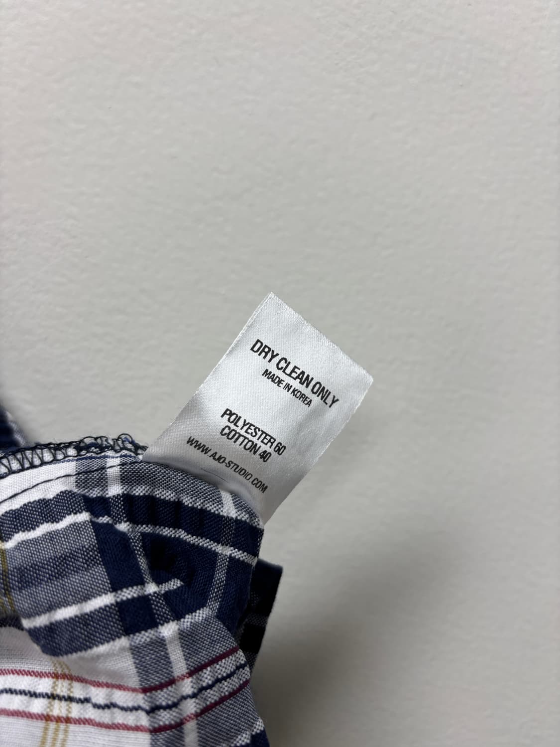 아조바이아조 시어서커 체크 셔츠 [50717] 상품이미지4