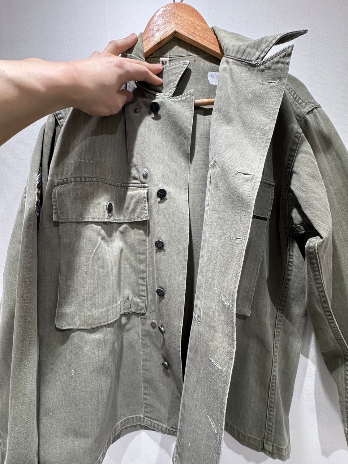 40s 오리지널 M43 HBT 셔츠 (36R) 상품이미지5